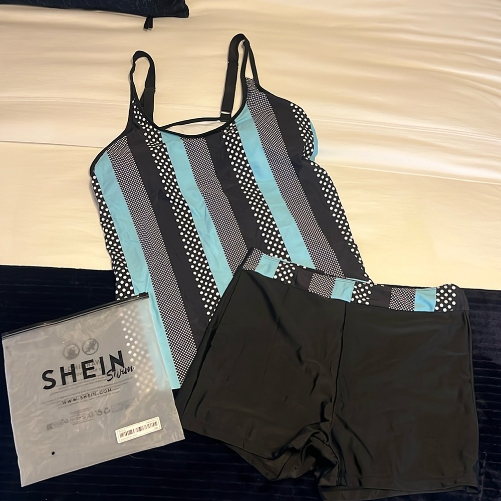 SHEIN Tankini Swim Top & Shorts